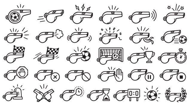 Laser tag game line icon set. Toy blasters, targets, masks, score board, arena gear outline vector illustrations on white background. Symbols for arcade sport.