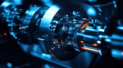 Fototapeta premium Intricate Mechanical Turbine Components Showing Precision Engineering and Industrial Detail