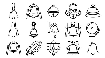 Obraz premium Assorted bell line icons