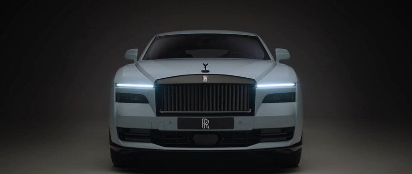 2027 Rolls-Royce Spectre Series II, luxury expensive car. car on black