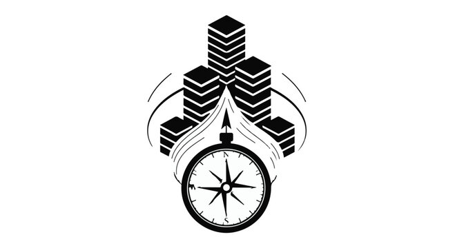 business finance navigation compass direction success