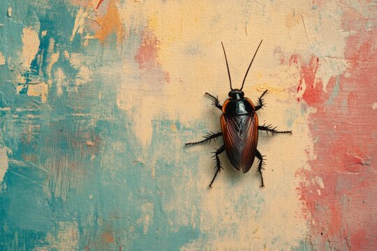 cockroach bug concept with a copy space
