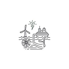 Fototapeta premium Minimalist line art illustration of a person reading a book.