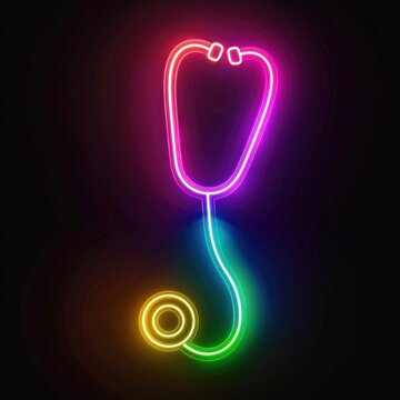Statoscope neon light disk.