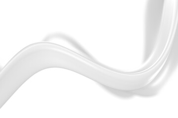 White glossy liquid wave shape on seamless background for abstract wallpaper and product mockup backdrop design.3d render © VERSUSstudio