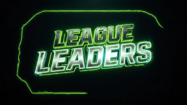 Dynamic Neon Edged League of Legends Text Animations Featured in Green and Blue Hues