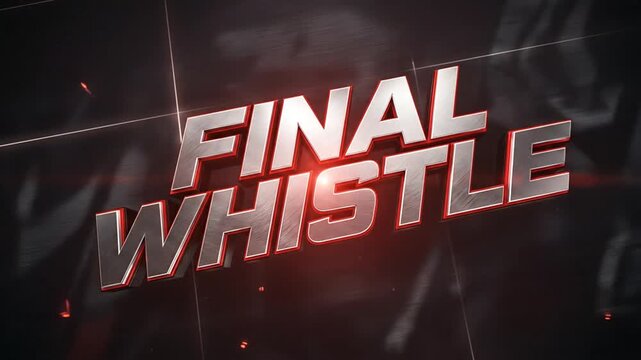 Energetic sports broadcast intro title sequence with dynamic lighting and particle effects