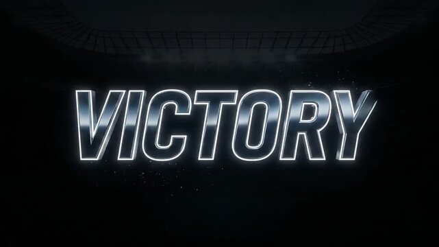Dynamic Victory Reveal with Stadium Ambiance and Sparkling Effects Occurring