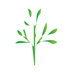 Fototapeta premium Green gradient leaves and tree elements