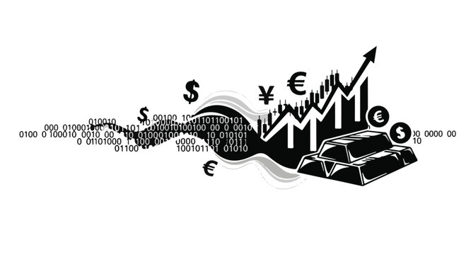 business growth finance statistics illustration with hand holding graph