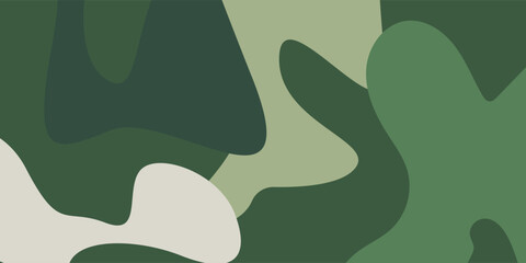 Abstract green and white camouflage pattern design. © Girlda