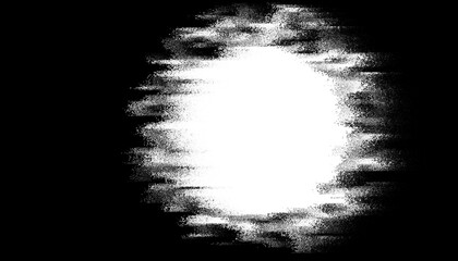 Fototapeta premium Overlay abstract round hole on black background, gradient grain, noise texture space transparent backdrop