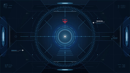 Obraz premium Digital interface design for technology applications showing data elements and layout in a dark theme