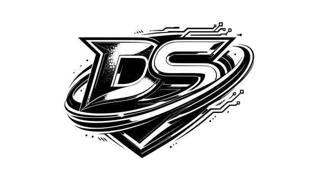 Futuristic DS monogram letter logo design with cyber tech elements and metallic shield background vector illustration
<button onclick="navigator.clipboard.writeText('Futuristic DS monogram letter logo