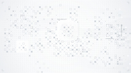 Obraz premium Visual representation of data points and connections within a digital network on a light background