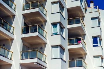 Typical holiday resort apartments and hotel facade in Spain during summer © SergioBPhoto