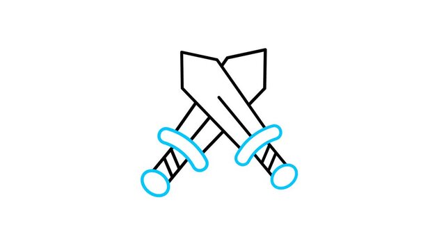  Sword Fight Animated Video Icon