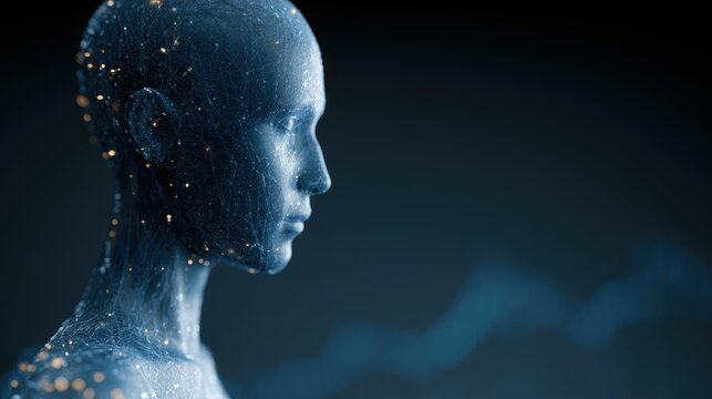 AI trading algorithm, glowing stock charts, machine finance