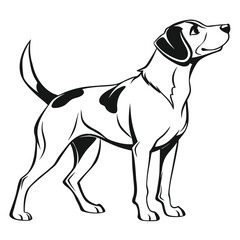 Obraz premium Vector illustration of a standing dog