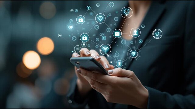 cloud computing technology cyber security , innovative Smart city and graphs with statistics to analyze business potential and predict future developments in company growth. 