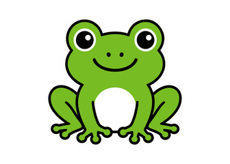 Fototapeta premium Frog cute. Cute character illustration color