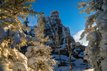 Zimowe skały w Karkonoszach © Izabela&Grzegorz