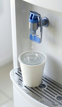 Grifo goteando sobre vaso descartable rebosando, desperdicio de agua y uso inconsciente de recursos
