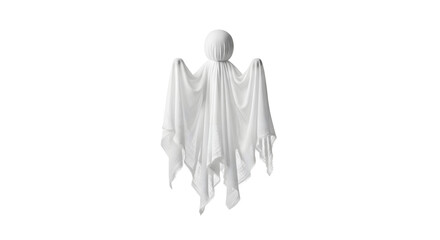 Obraz premium A simple white ghost costume made from a sheet, perfect for Halloween