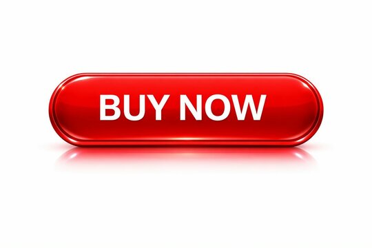 Red glossy buy now button with white text