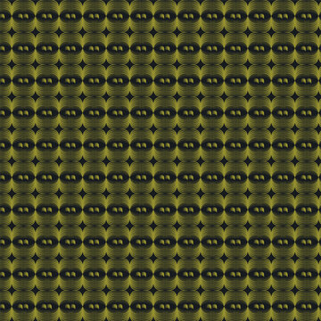 Seamless geometric pattern with olive green and black ornamental motifs