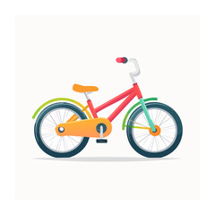 Fototapeta premium Colorful flat design bicycle illustration