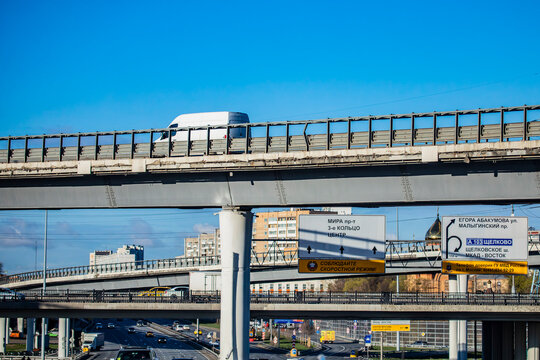 Multi-level interchange of the Moscow Ring Road with Yaroslavskoye Highway in Moscow