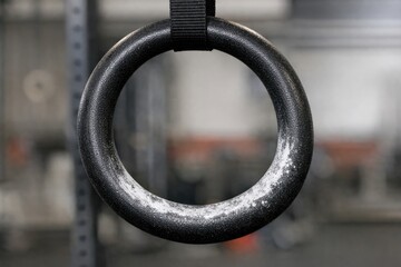 Naklejka premium A close-up shot of a ring in a gym setting