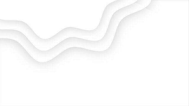4k looping video line shape waves shadow with empty space design illustration motion background element