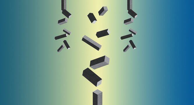 Abstract background with silver cubes