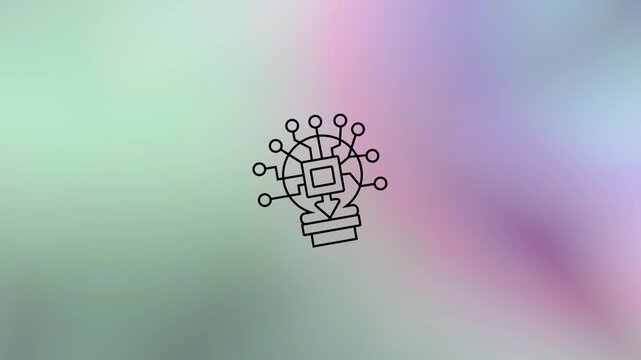 Artificial Intelligence icon illustration, Machine Learning, and Innovation