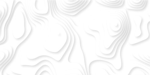 Vector lines seamless pattern sea map topography design. White wave paper curved reliefs Contour maps. Discovery topographic texture backdrop landscape earth style trail map geography design.  © Alibuss