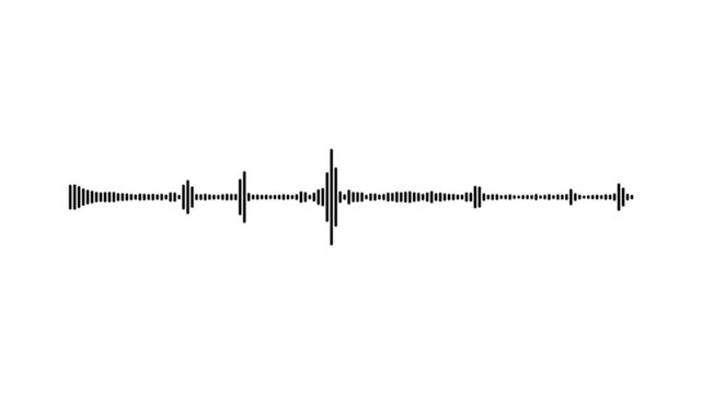 Abstract waveform spectrum animation on white background, smooth sound frequency movement, digital equalizer bars, minimal modern style, seamless high quality 4k