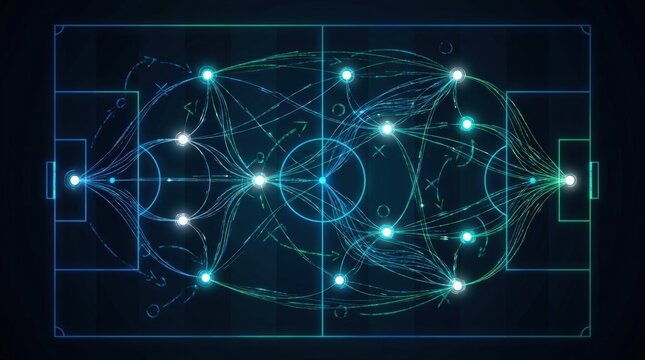 Neural Network Inspired Football Strategy Diagram on Digital Field