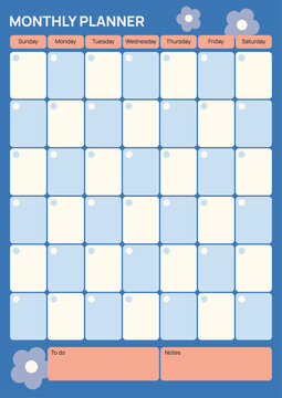 Monthly planner template