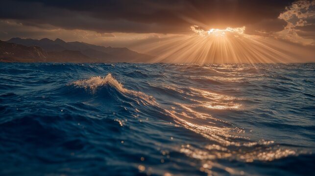 Brilliant light spreads across the endless waters of the beginning, revealing the Creator&rsquo;s authority to transform darkness into order and fill creation with purpose, hope, and life.
