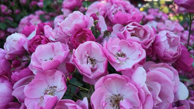Delicate Pink Rose Swaying Gently in the Breeze