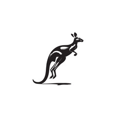 kangaroo silhouette, vector kangaroo, marsupial, Australian wildlife, outback animal, joey, pouch,  © Bisma
