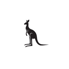 kangaroo silhouette, vector kangaroo, marsupial, Australian wildlife, outback animal, joey, pouch,  © Bisma