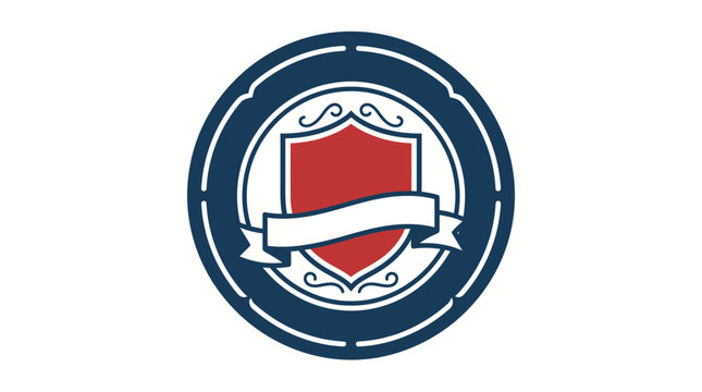 Emblem Badge Shield Ribbon Circle