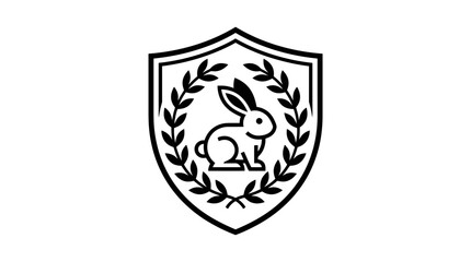 Obraz premium Rabbit Crest Emblem