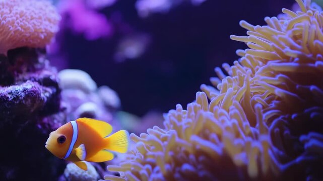 Swimming Clownfish - Underwater Photography.