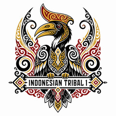 ornate hornbill tribal art © Alis