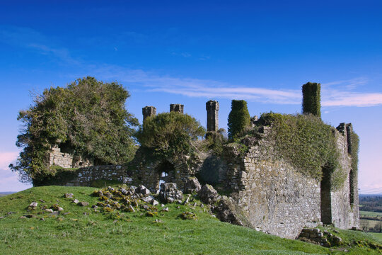 Carbury castle ruins in county Kildare, Ireland