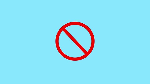 International prohibition mark icon on background with alpha channel. Icon for ban forbidden sign. Abstract warning, stop or no entry forbidden red circle and line symbol icon. No